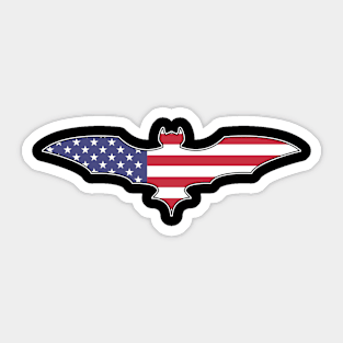United States Bat Flag Sticker